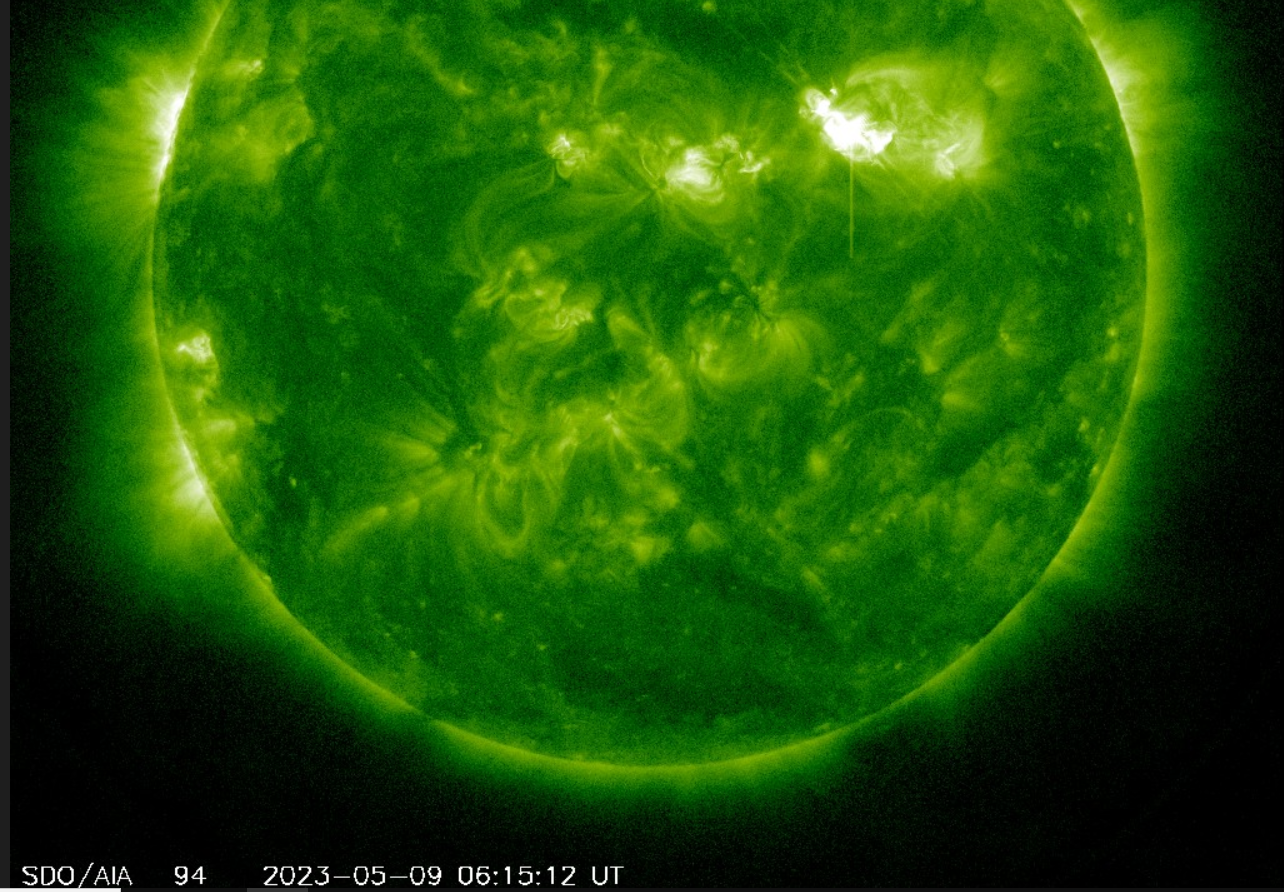 M7 flare AR3296 , 9.May 2023, 06h 15m UT, SDO_AIA 94Ä.png