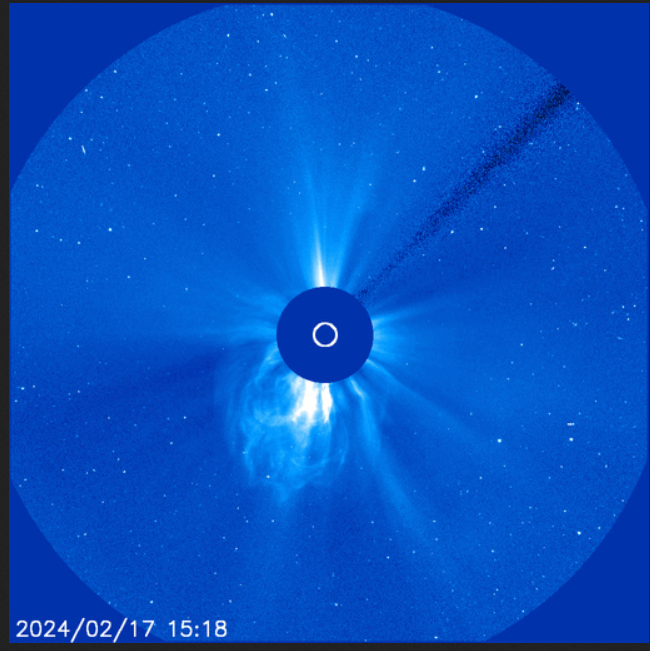 CME ze 17.2.2024, 15h 18m UT, Lasco 3 koronograf.png