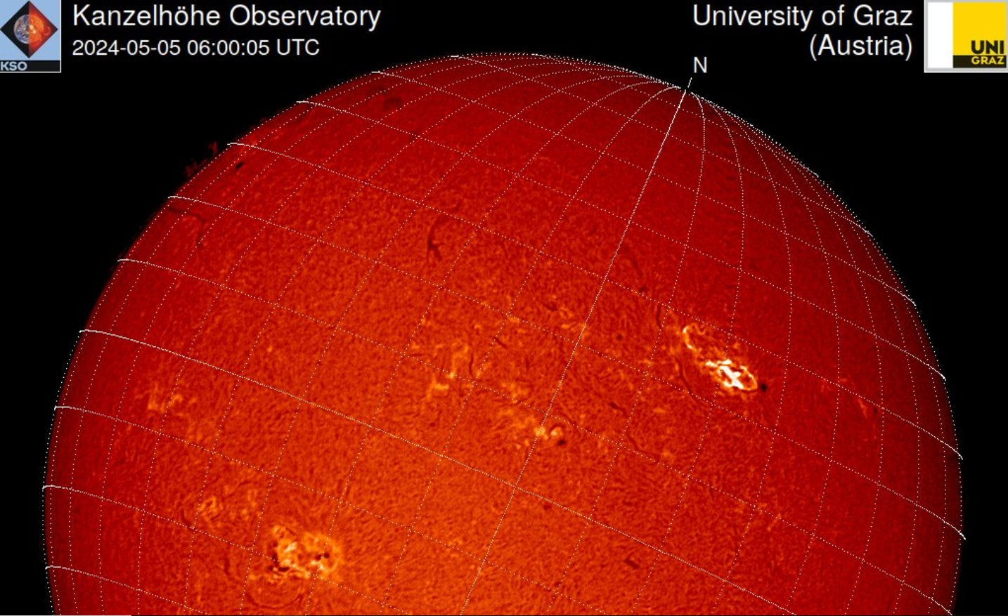 Erupce X1.32 v AR3663, 5.05.2024, 6h 00m UT. Kanzelhöhe Observatory.png