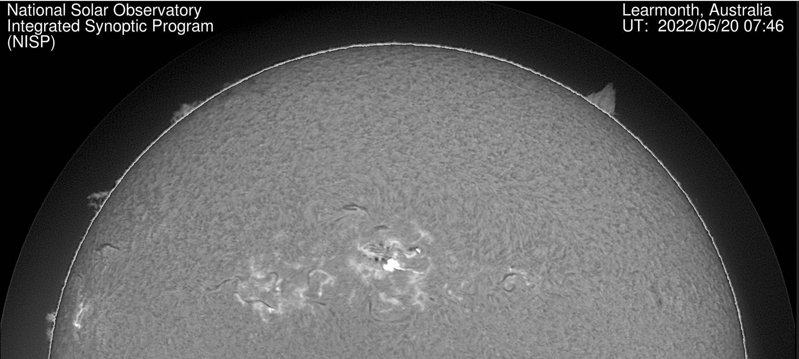 Flare M3.03 , AR3014, 20.5.2022, 07h 45m UT , GONG Learmonth.png