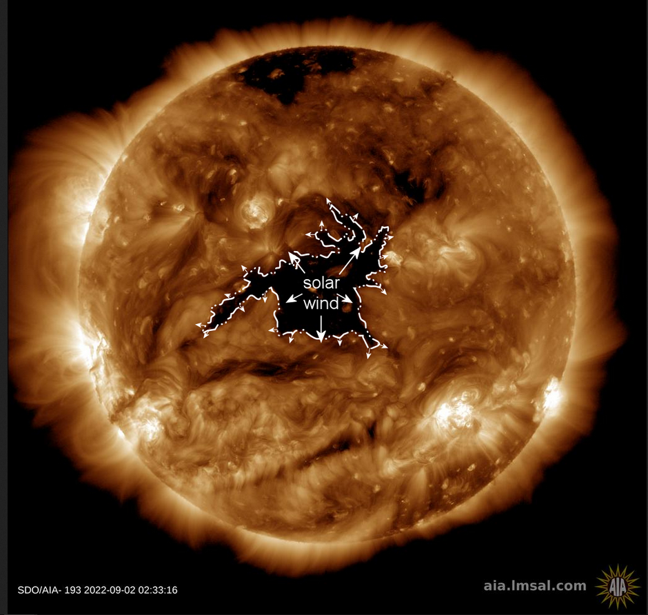 Koronální díra 2.září 2022, SDO_AIA NASA.png