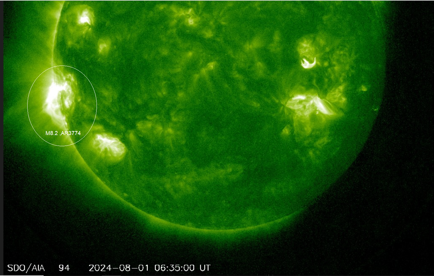 Erupce M8.2 v AR3774, 1.8.2024, 06h 35m UT, SDO_AIA 94Ä.png