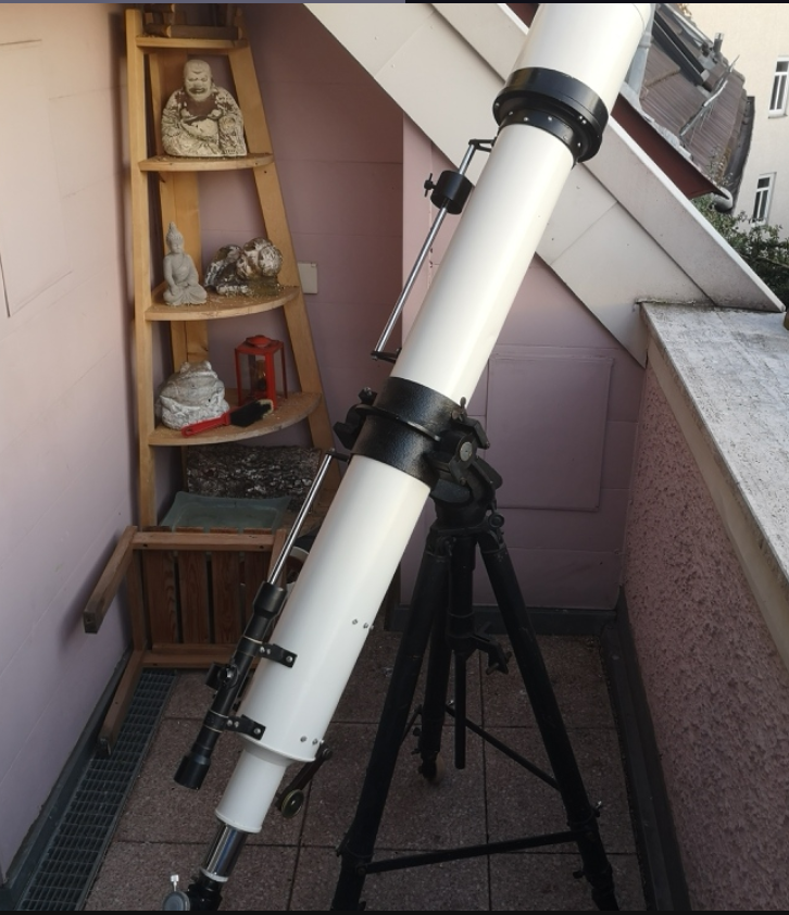 Refraktor Steinheil 122mm_1460mm s origin. montáží.png