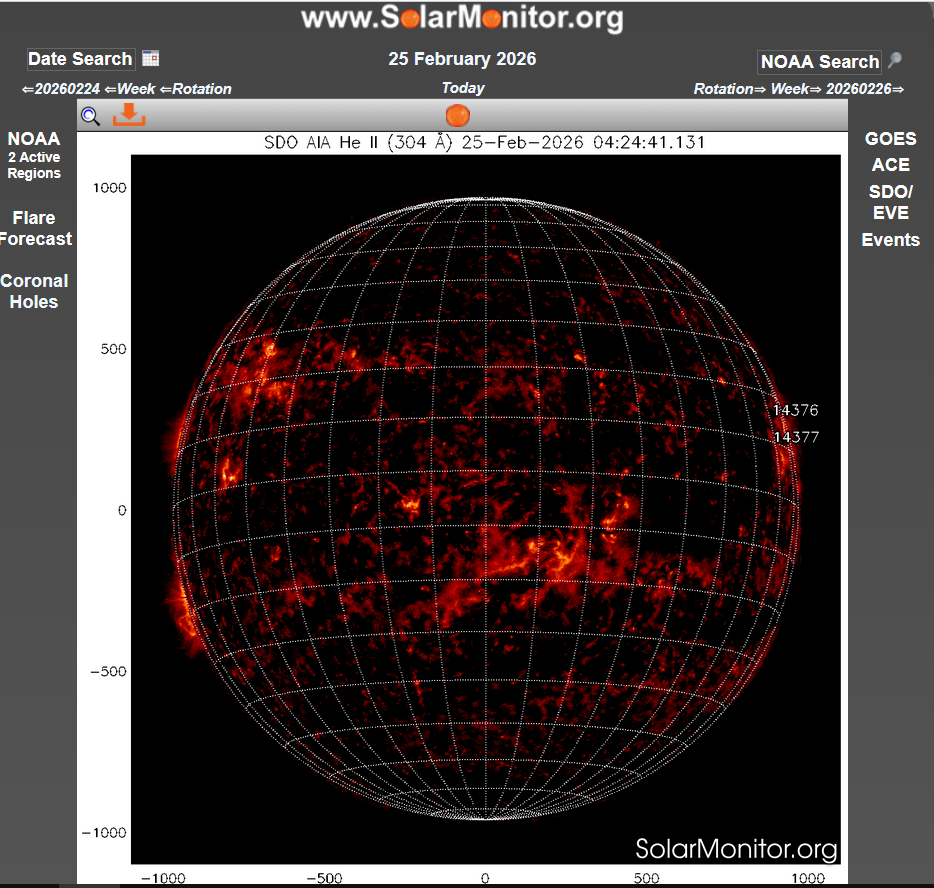 Chromosféra na 304Ä, SDO AIA, 25.2.2026, 04h 24m UT.png