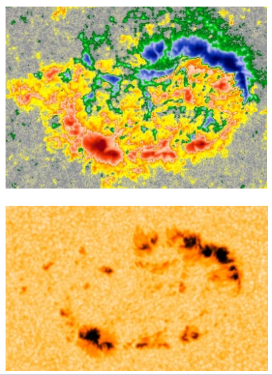 AR4493, 20.7.2026, magnetogram a fofosféra.png