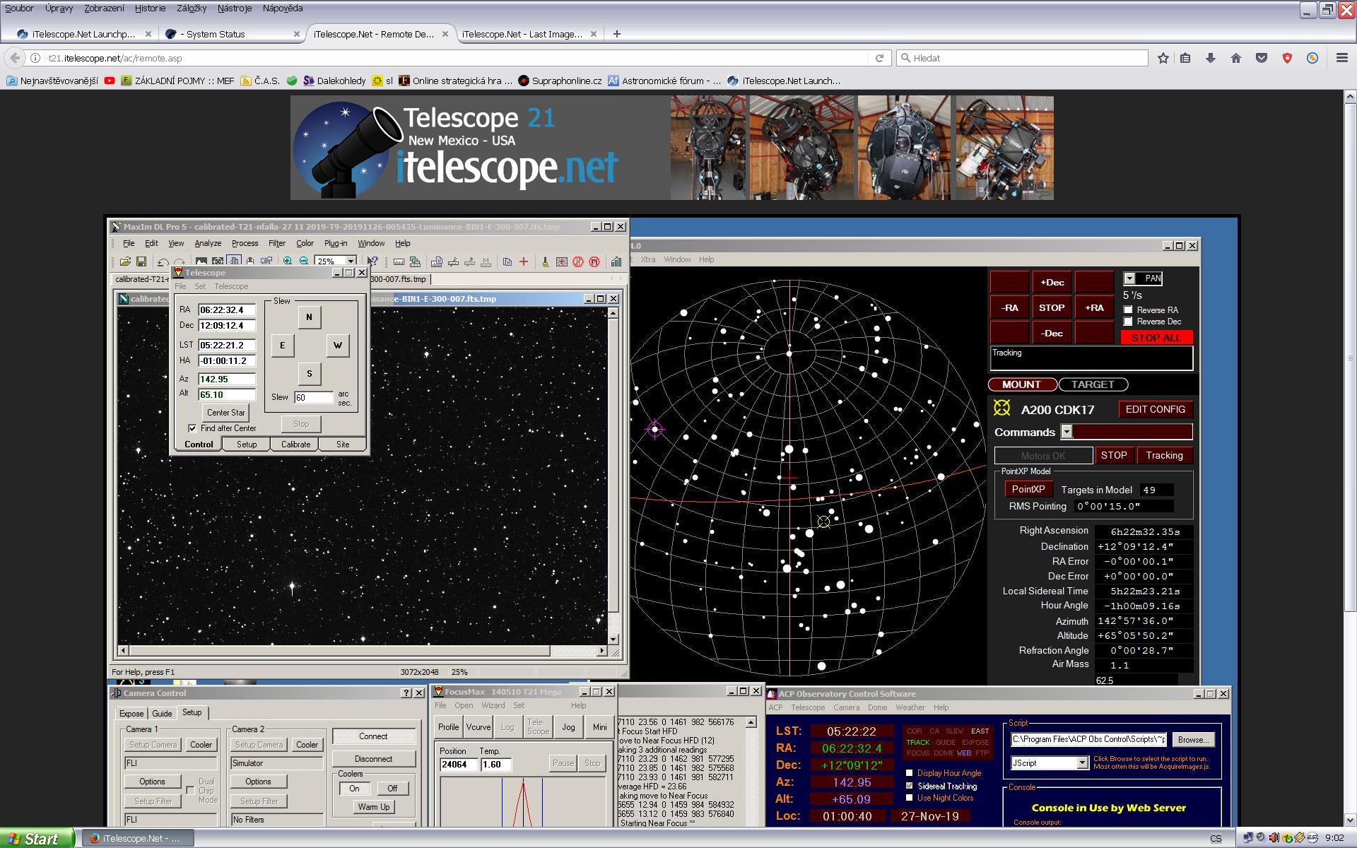 pozorovanie cez itelescope